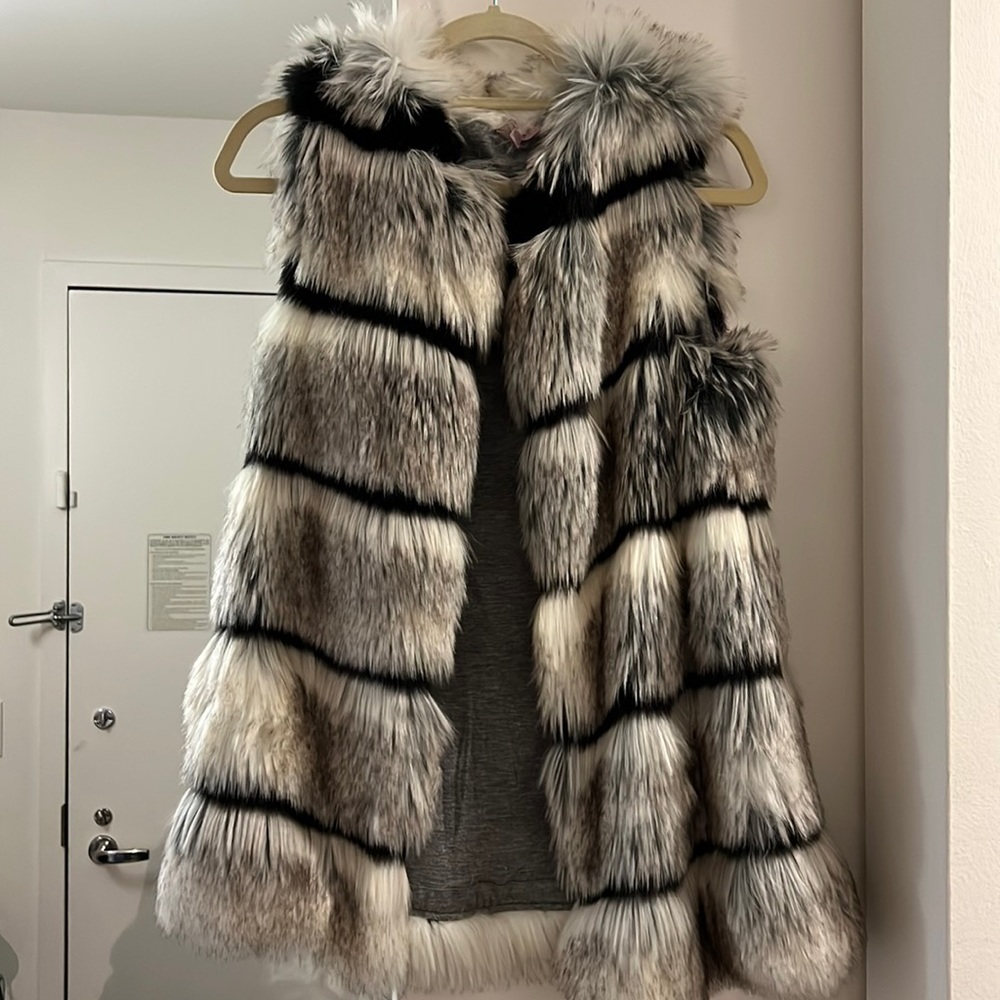 Calypso st Barth faux fur vest (XS)